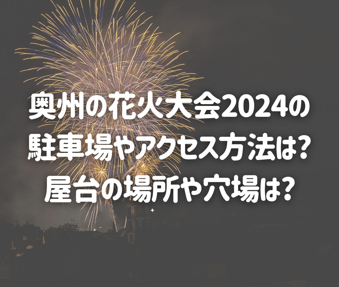 奥州の花火大会2024の駐車場やアクセス方法は?屋台の場所や穴場は?